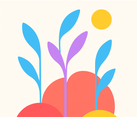 Plant growth illustration representing business growth